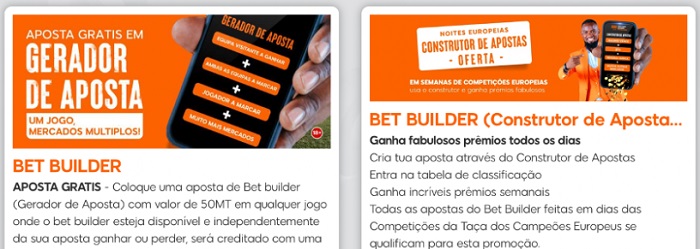 Bet Builder da 888bets Moçambique